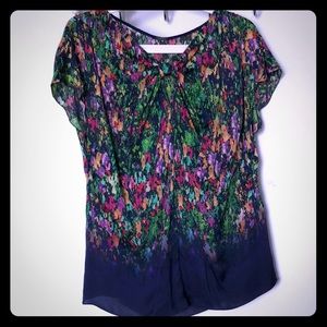 Elie Tahari Silk Floral Top